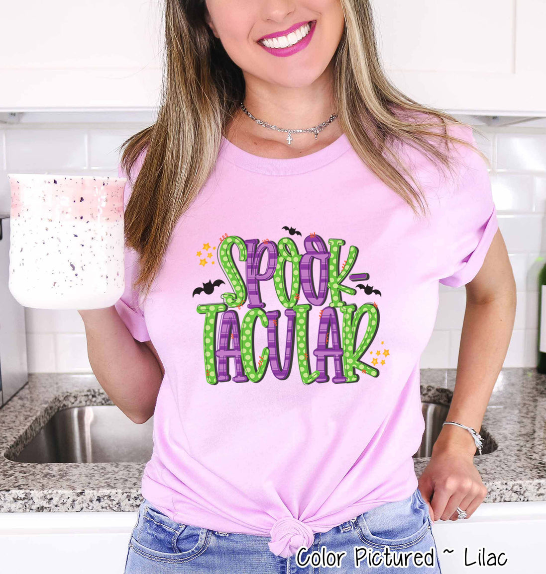 Spooktacular Doodle Letters Halloween Tee