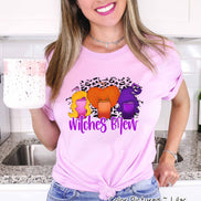 Hocus Pocus Witches Brew Coffee Leopard Halloween Tee