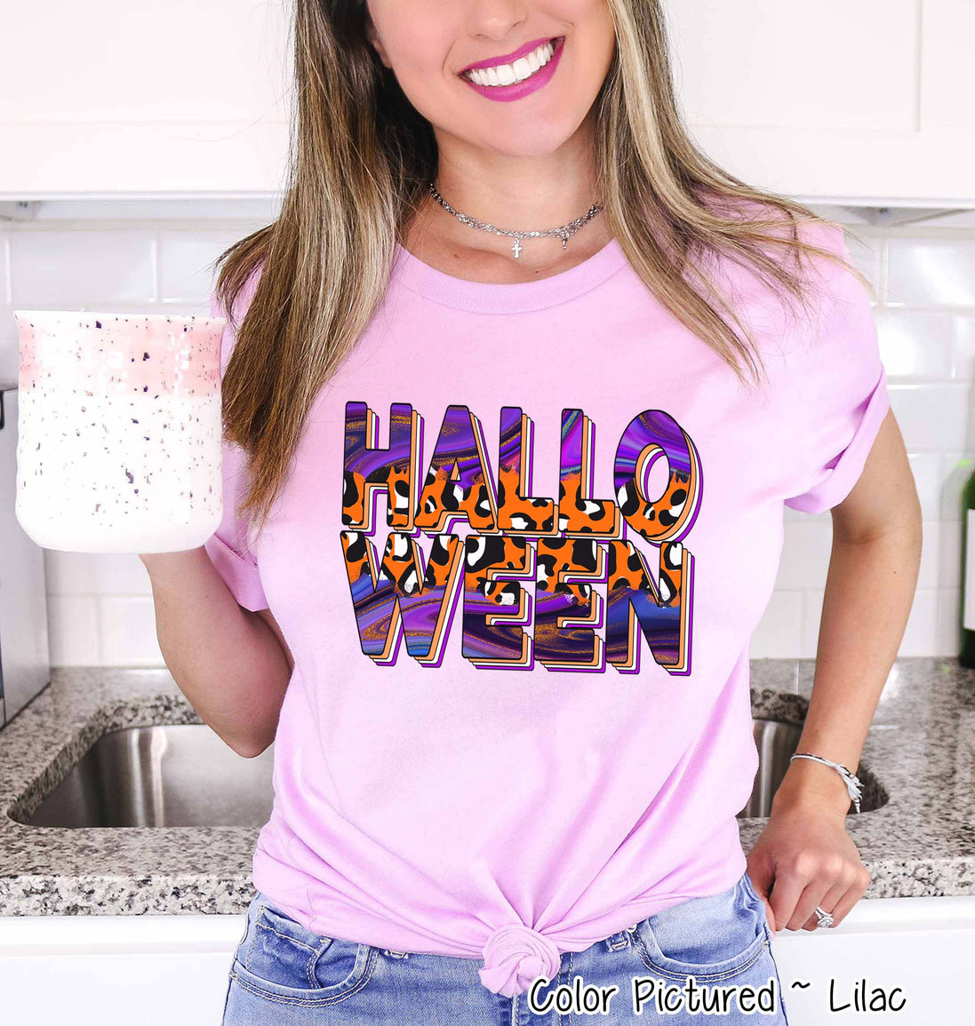 Swirl Leopard Halloween Tee