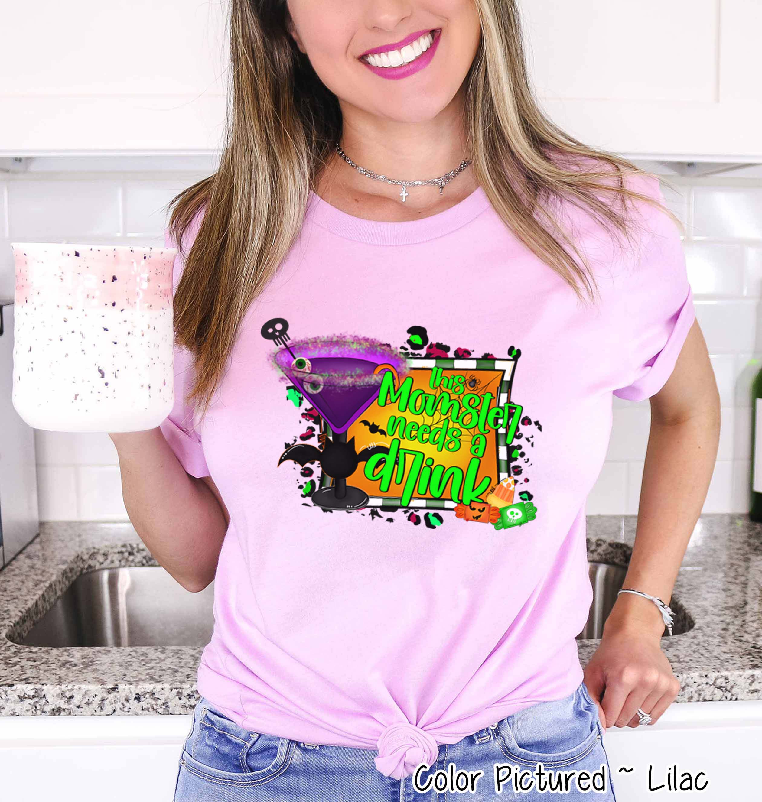 This Momster Needs A Drink Halloween Tee