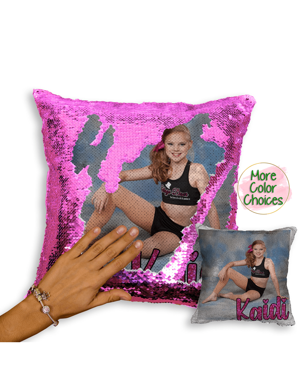 Personalized Flip Sequin Photo Pillow - Too Cute Custom Designs