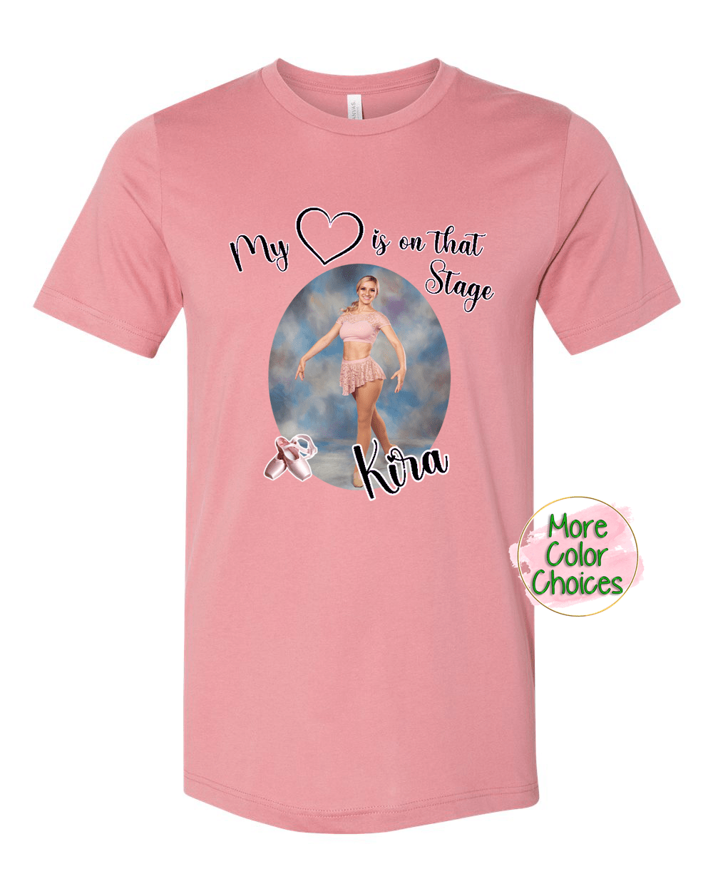 Personalized Dancer Recital Photo Shirt ~ My Heart is on that Stage - Too Cute Custom Designs