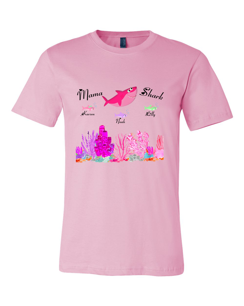 Custom Mama-Daddy-Grandma-Grandpa Baby Shark Tee - Too Cute Custom Designs