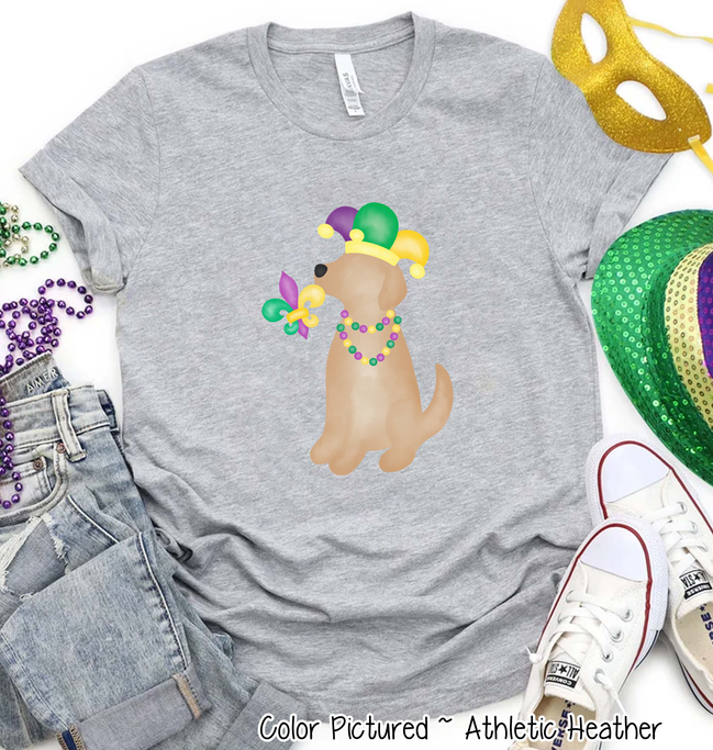 Yellow Lab Mardi Gras Tee