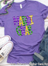 Mardi Gras Doodle Letters Tee
