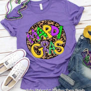 Leopard Mardi Gras Tee
