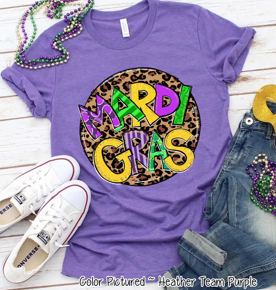 Leopard Mardi Gras Tee