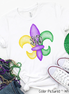 Monogram Fleur De Lis Mardi Gras Tee