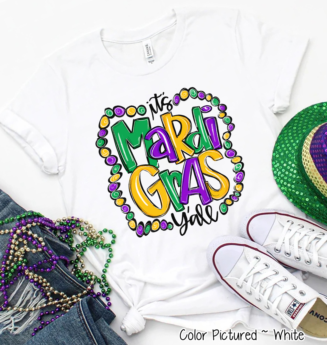 It's Mardi Gras Y'all Beads Mardi Gras Tee