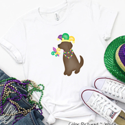 Brown Lab Mardi Gras Tee