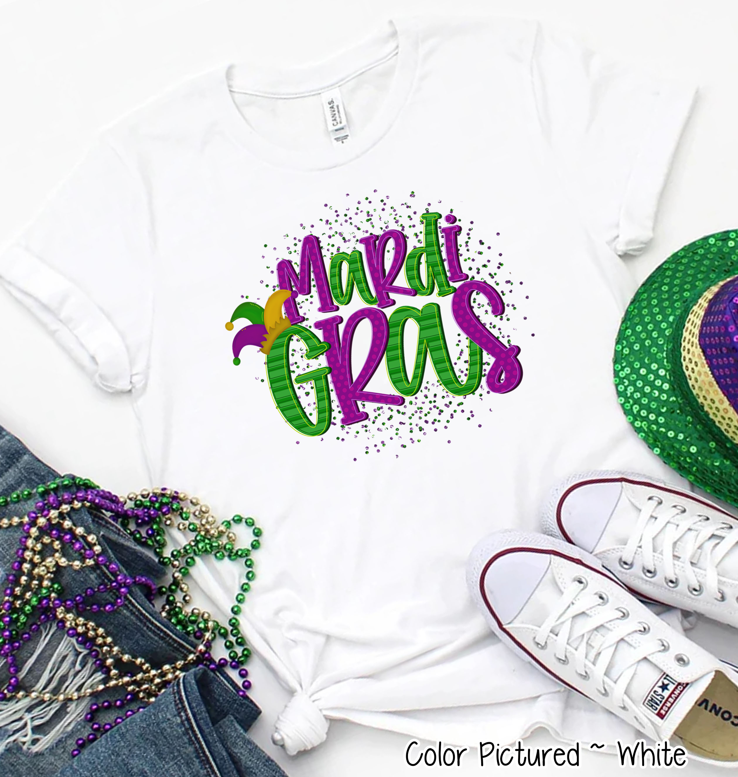 Mardi Gras Jester Hat Tee