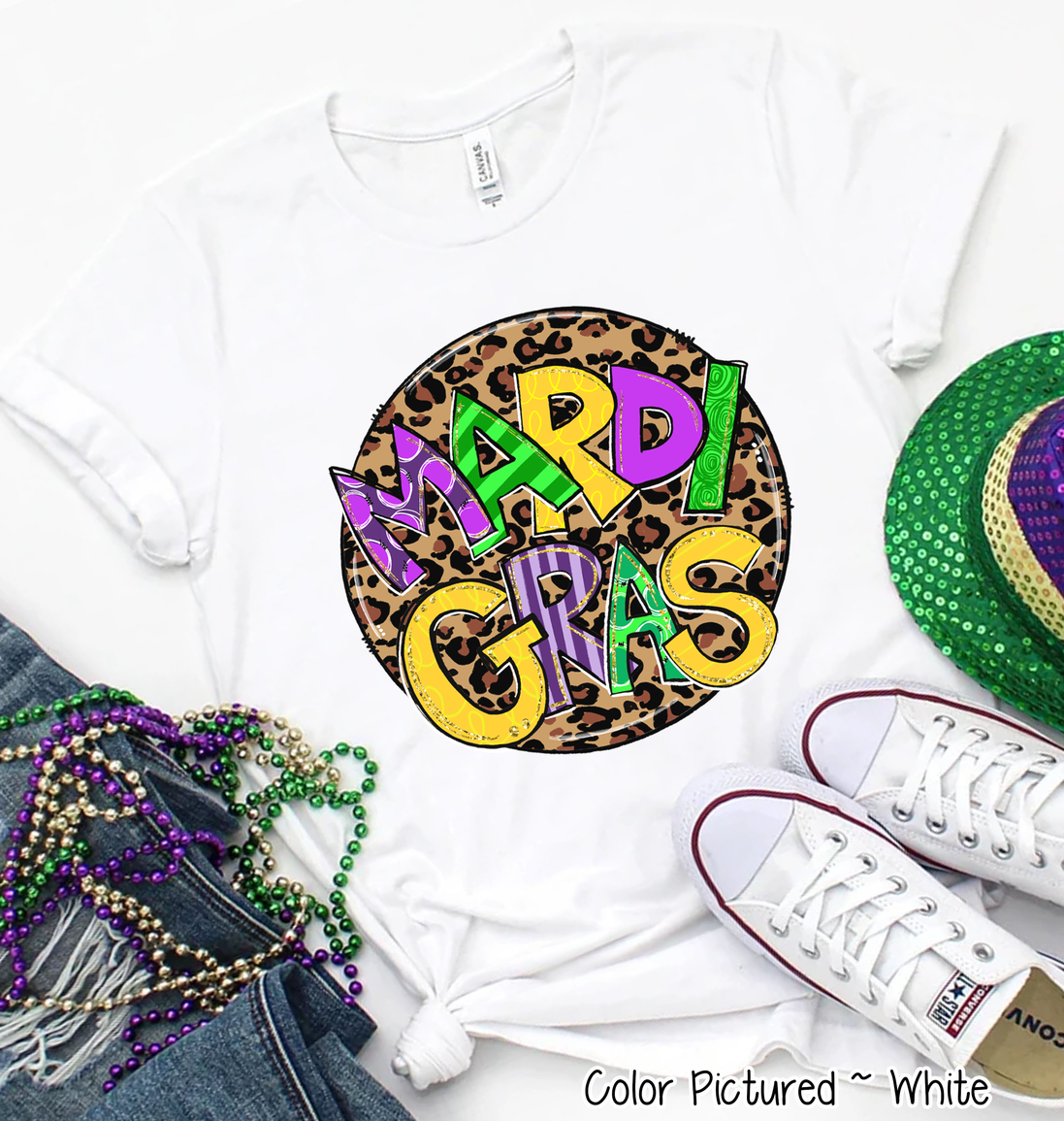 Leopard Mardi Gras Tee