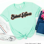 Retro Leopard School Nurse Tee