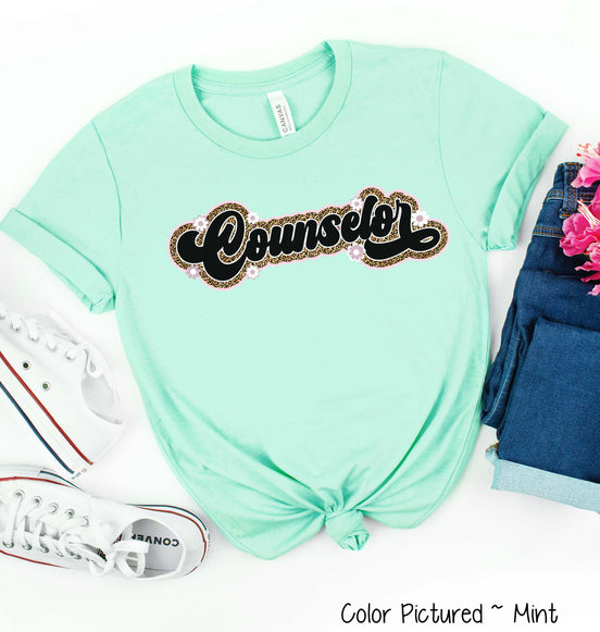 Retro Leopard Counselor Tee