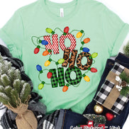 Ho Ho Ho Lights Christmas Tee