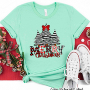 Black Polka Dot Merry Christmas Tee