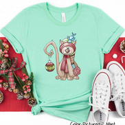 Monogrammed Christmas Cat Tee
