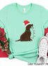 Chocolate Lab Dog Christmas Tee