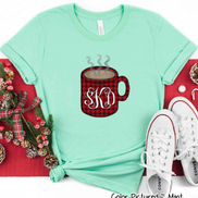 Monogrammed Christmas Mug Tee