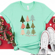 Monogrammed Merry Christmas Multi Tree Tee