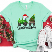 Christmas on the Farm Tractor Christmas Tee