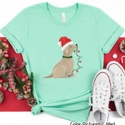 Yellow Lab Dog Christmas Tee