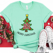 Monogrammed Christmas Tree Tee