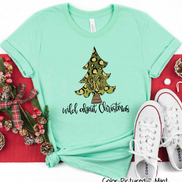 Monogrammed Wild About Christmas Tree Tee