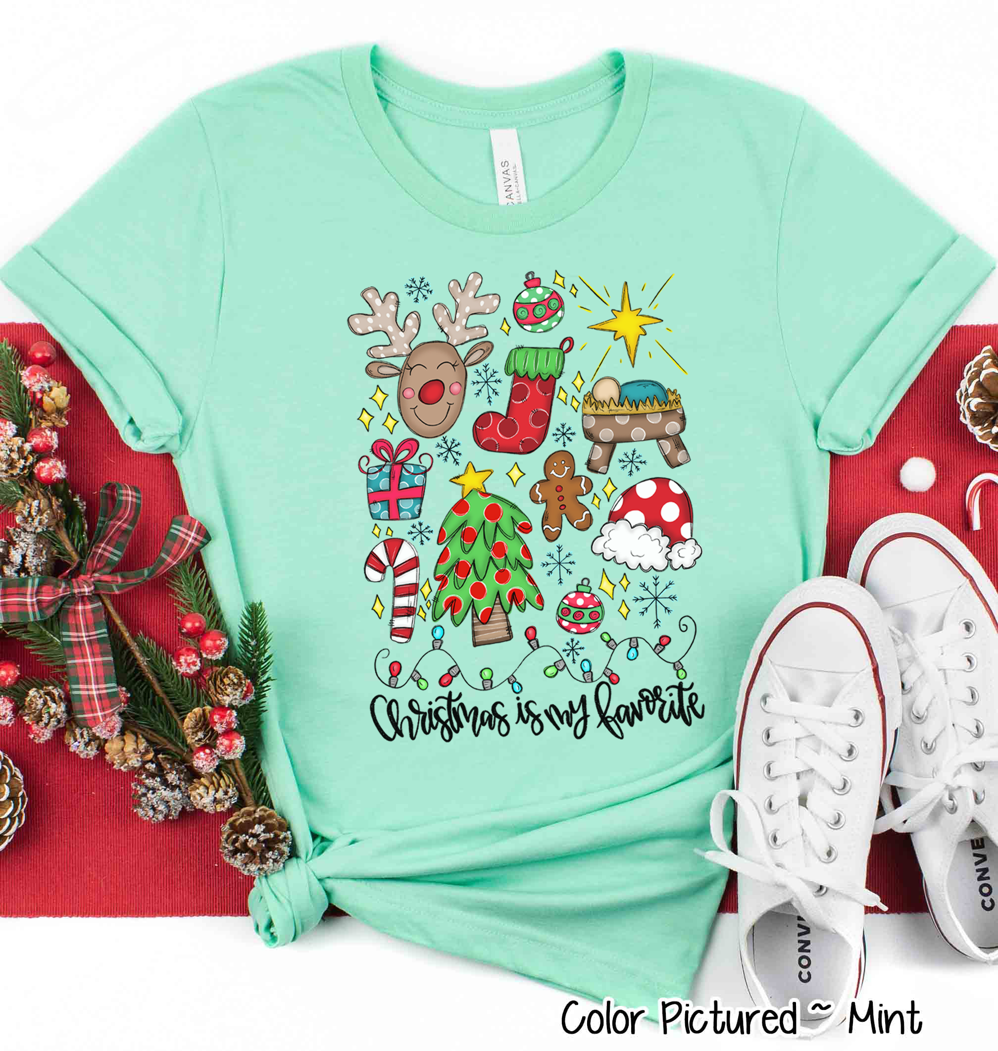 Christmas is My Favorite Christmas Icon Tee