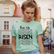 He Is Risen Mirror Print Christian Easter Tee