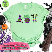 Monogram Witch Icons Halloween Tee