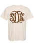 Leopard Print BIG Monogram Tee - Too Cute Custom Designs