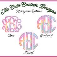 Pastel Tie Dye BIG Monogram Tee - Too Cute Custom Designs