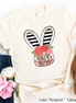 Monogram Rose and Black Bunny Head Easter Tee