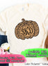 Leopard Monogram Pumpkin Fall Tee