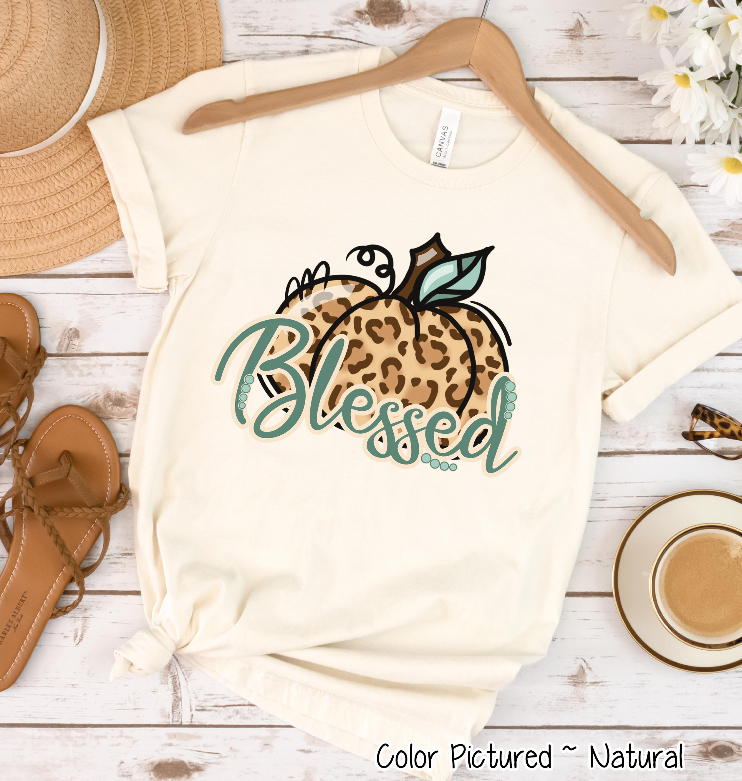 Blessed Leopard Pumpkin Shirt