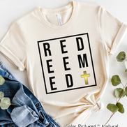 Redeemed with Gold Cross Easter Tee