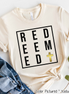 Redeemed with Gold Cross Easter Tee