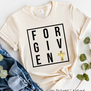 Forgiven with Gold Cross Easter Tee