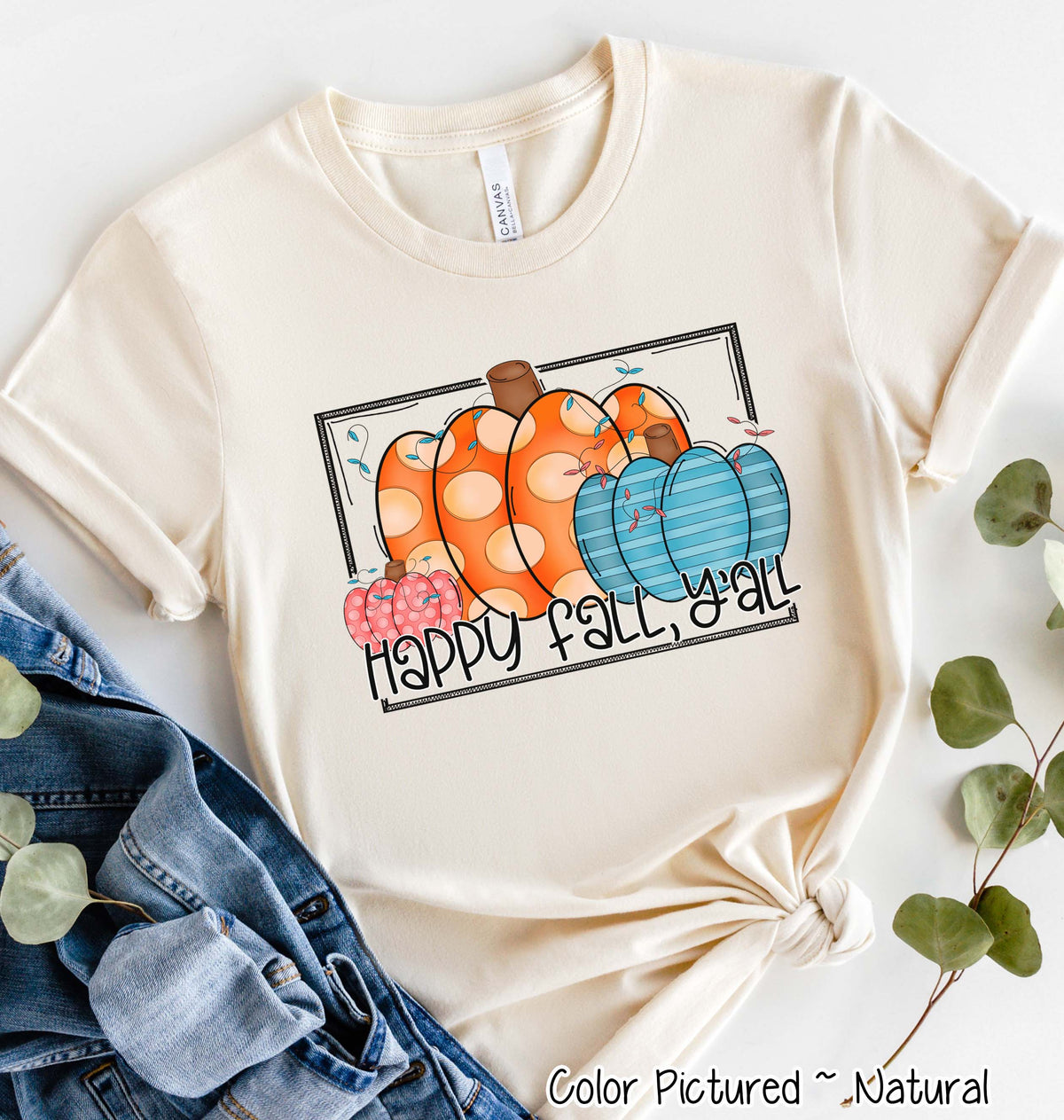 Happy Fall Yall Pumpkin Trio Fall Tee