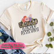 Monogram Blessed Leopard School Staff Tee