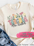 Personalized Floral Teacher Tee