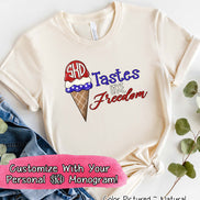 Tastes Like Freedom Ice Cream Monogram Tee