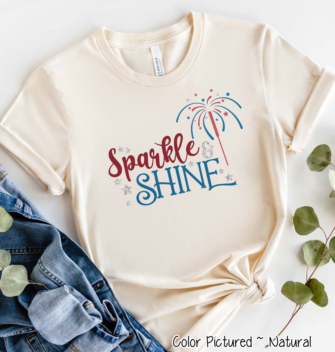 Sparkle and Shine Nostalgic Patriotic Tee