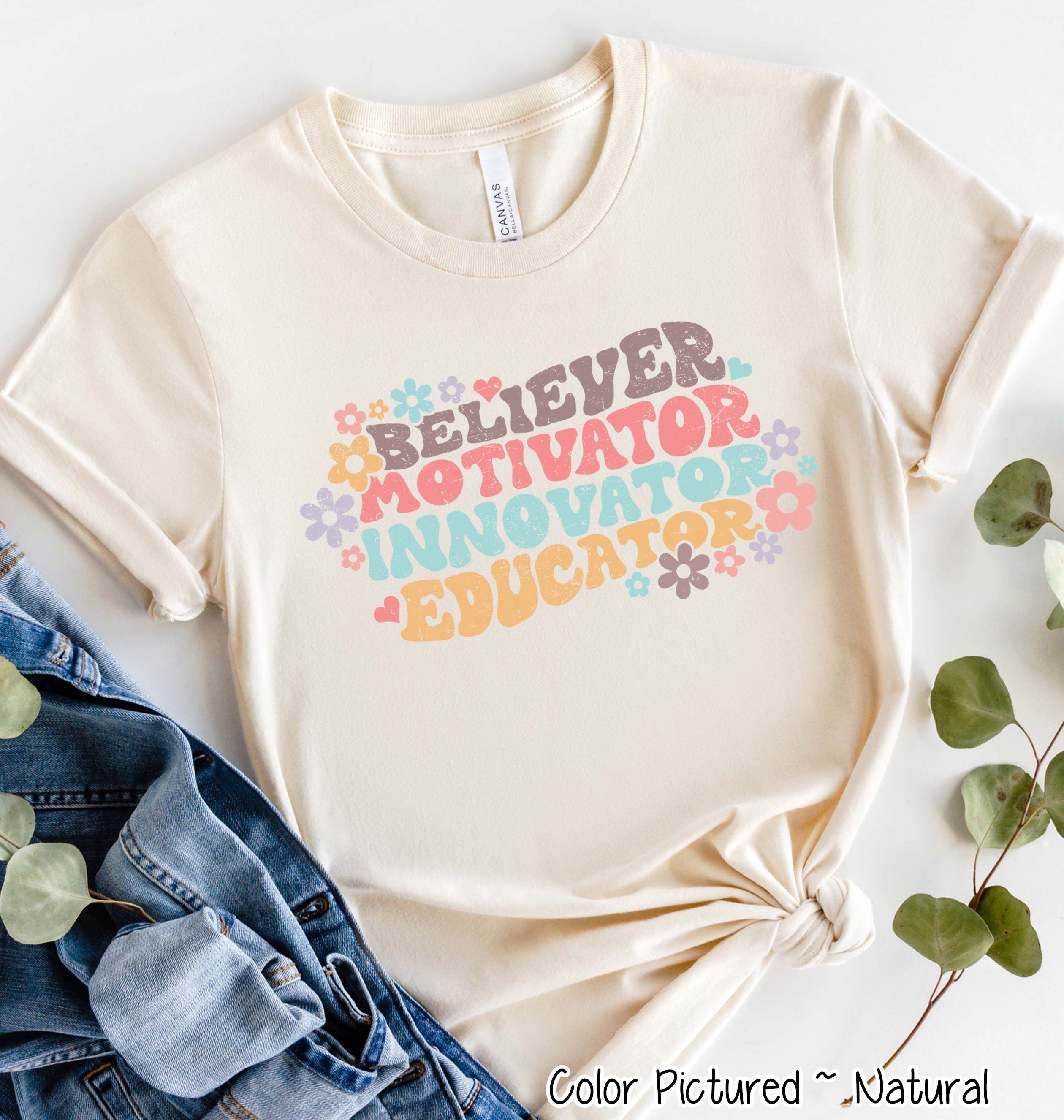 Distress Believer Motivator Innovator Educator Tee