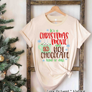 Monogram Christmas Movie & Hot Chocolate Tee