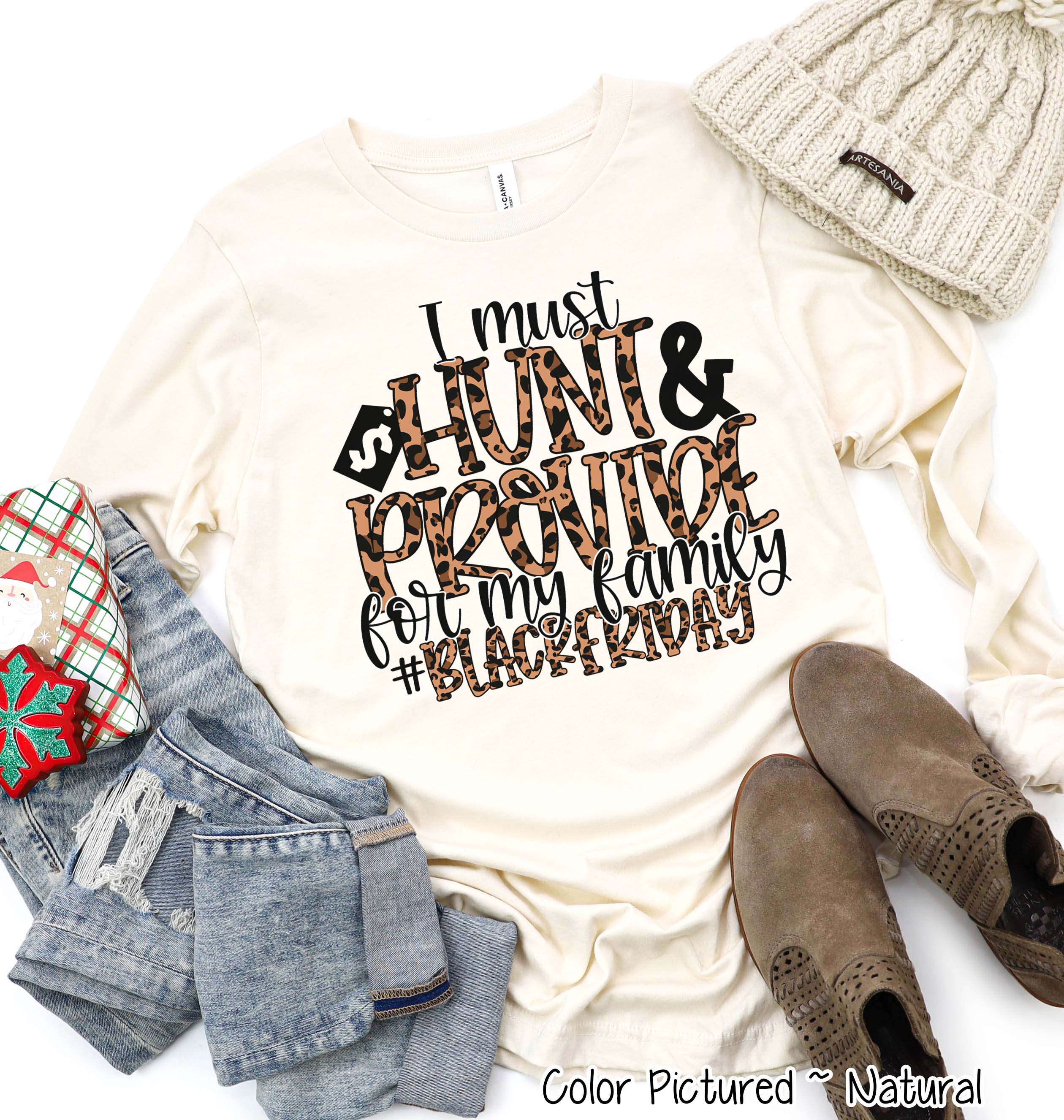 Black Friday Hunt & Provide Funny Holiday Tee