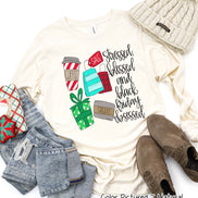 Stressed Blessed Black Friday Obsessed Holiday Tee