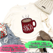 Monogrammed Christmas Mug Tee