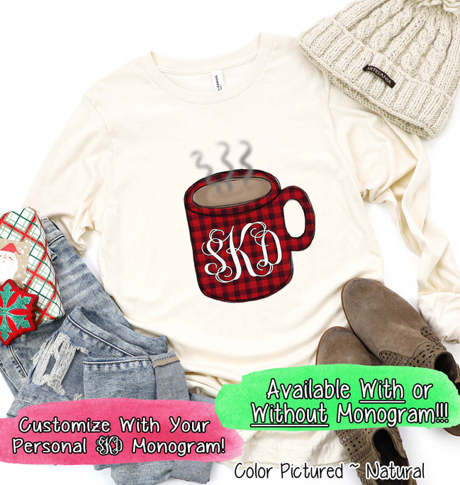 Monogrammed Christmas Mug Tee